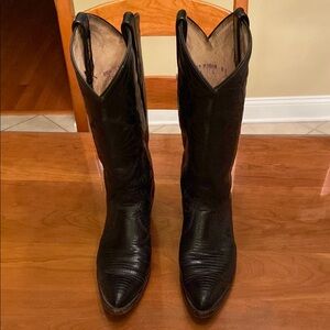 Dan Post Black Heeled Cowboy Boots.  They are gorgeous!!!